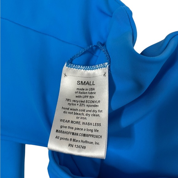 Mara Hoffman | Isolde Wrap One Piece in Cobalt Blue Small - Picture 3 of 6